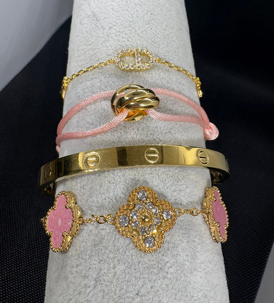 Gold & baby pink luxe - stack