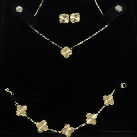 Gold 4 clover - set